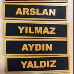 asayiş plastik isimlik