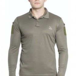Unisex Haki Uzun Kollu Yakalı Sweatshirt