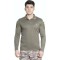 Unisex Haki Uzun Kollu Yakalı Sweatshirt
