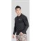 Unisex Siyah Uzun Kollu Yakalı Sweatshirt